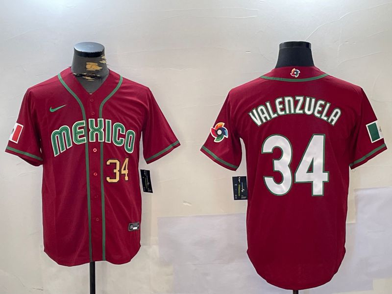 Men Los Angeles Dodgers #34 Valenzuela Red Game 2024 Nike MLB Jersey style 10293